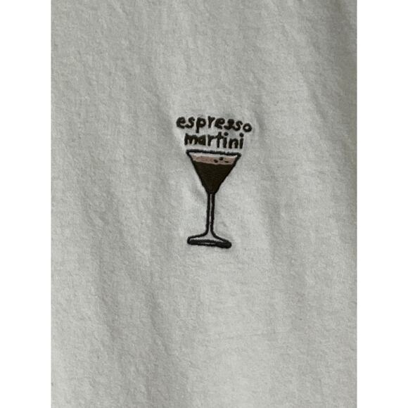 Abercrombie & Finch Beige "Espresso Martini" Graphic Skimming Tee Size M - Picture 3 of 11